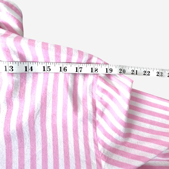 Victorias Secret Pink & White Striped Button-Up Long Sleeve Nightshirt Size S - Picture 11 of 13